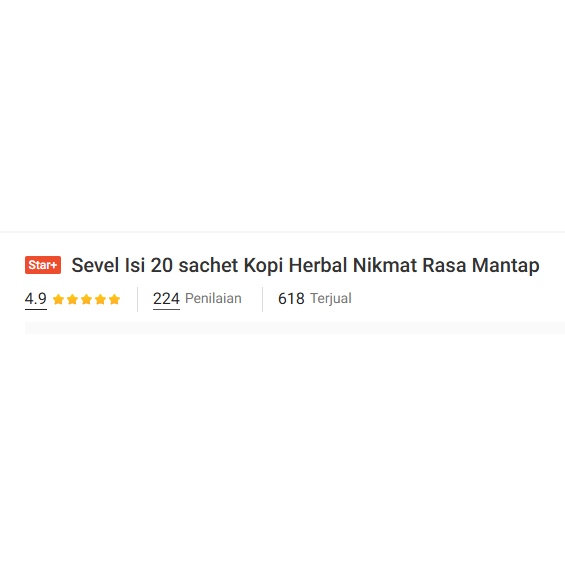 

Ay00! Kopi 7 Elemen Isi 20 Sachet Kopi Herbal Nikmat Rasa Mantap