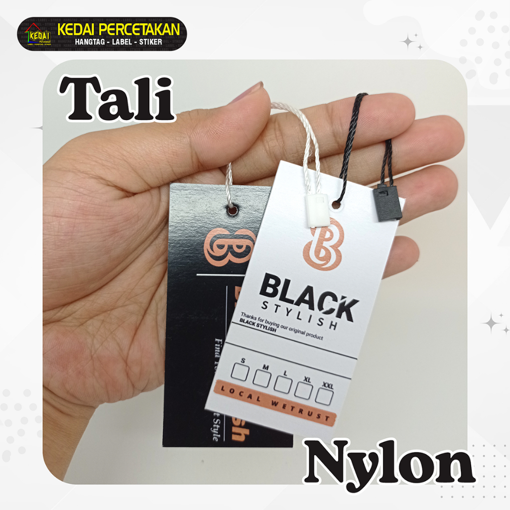 

tali hangtag benang nylon / gantungan label baju / benang nylon / loopin nilon / string pin nylon / lock pin nilon (THBN)
