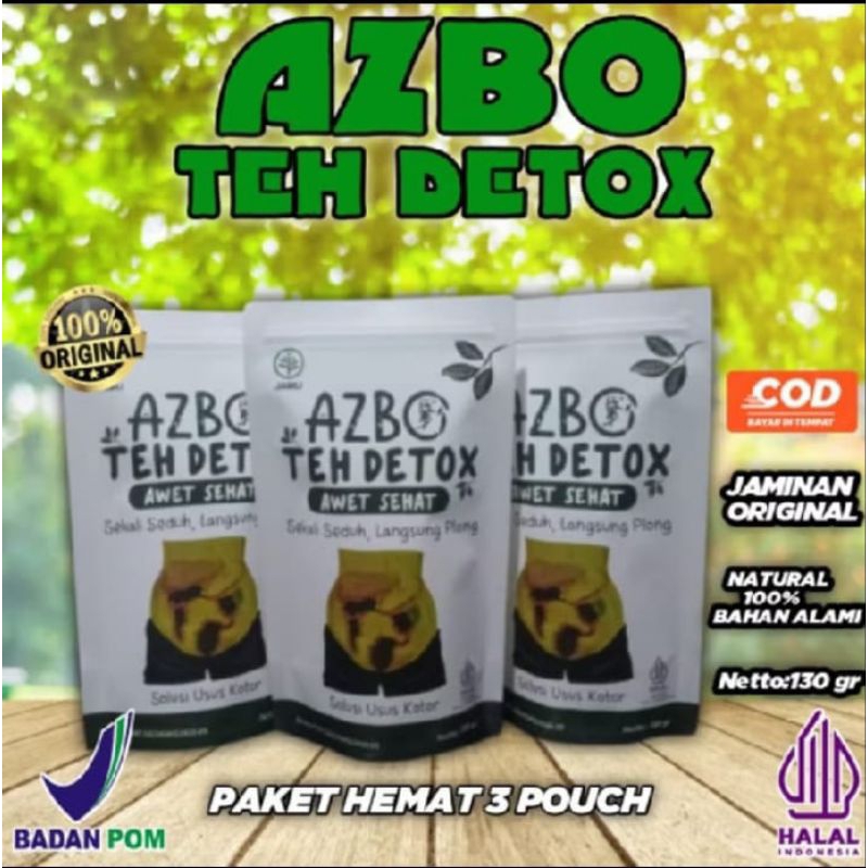 

PAKET HEMAT 3PCS AZBO TEH DETOX AWET SEHAT/TEH PEMBERSIH USUS/TEH DIET