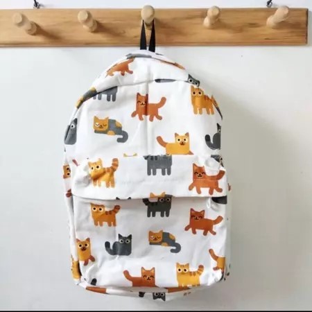 Jogja Pride/ Tas Ransel Wanita Bahan Kanvas Motif Tas Punggung Anak Aestetik