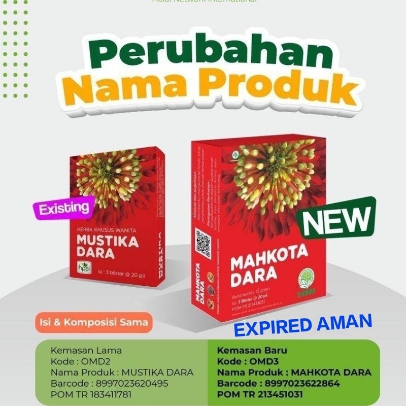 Mahkota Dara/Mustika Dara Musda ORIGINAL ASLI(KEWANITAAN, MIOM, KISTA, TUMOR RAHIM, INFEKSI VAGINA, 