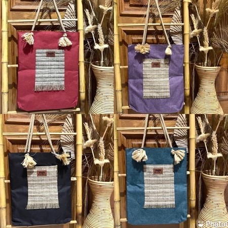 Jogja Pride/ Tas Tote Denim Sumbu 30×40cm Tote Bag Wanita Saku Goni Tali Sumbu