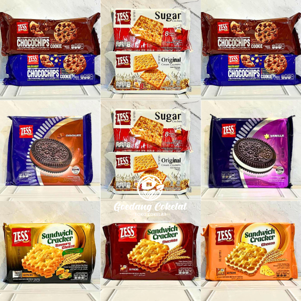 

ZESS Chocochips Cookies Sandwich Biscuit Crackers Biskuit Kukis Krekers Coklat Cheese Keju 264.6g