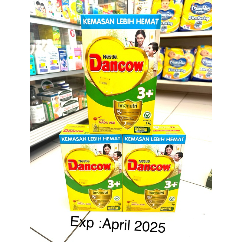 

Susu formula Dancow 3+ madu vanila 1kg exp april 2025