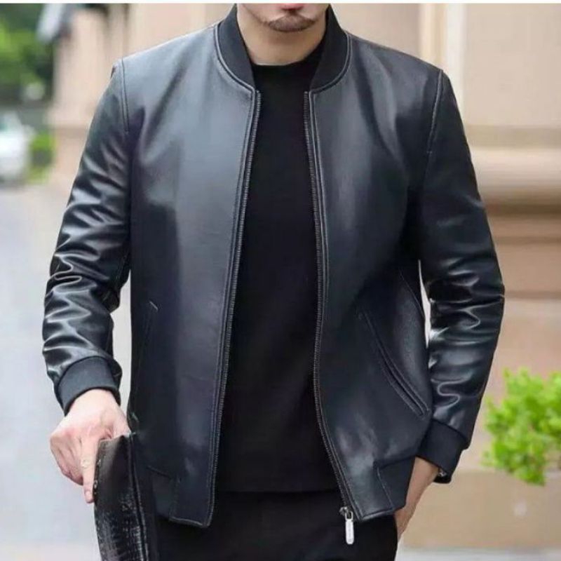new jaket pria kulit asli garut model bomber jaket pria kulit asli garut new elegan