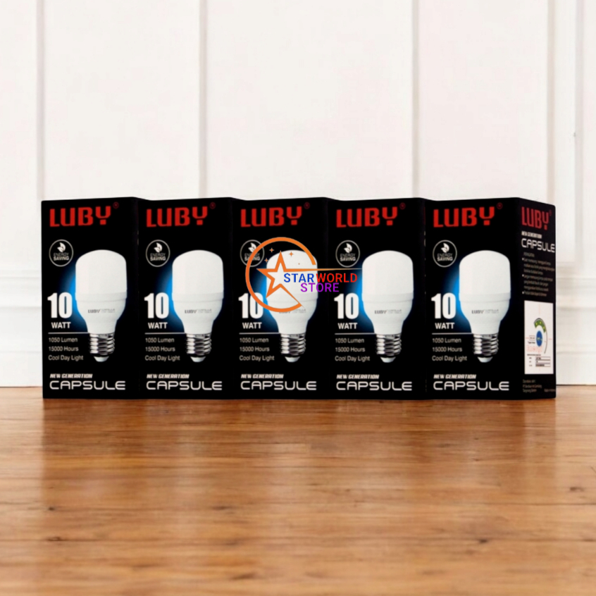 Paket 5 Pcs LUBY Capsule Lampu Bohlam LED 10 Watt / Paket Hemat 5 Pcs Lampu LED LUBY Capsule 10 Watt