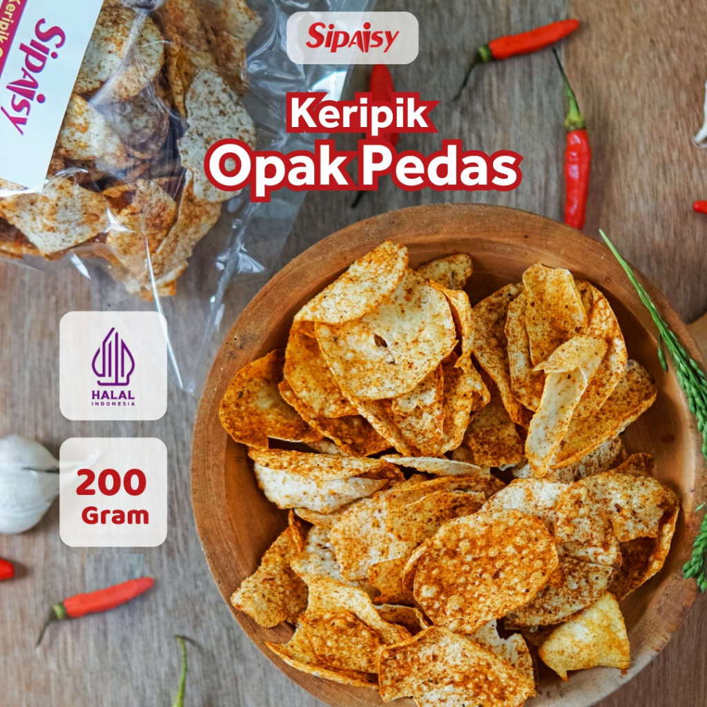 

Opak Singkong Pedas Keripik Sipaisy Cemilan Gurih dan Enak