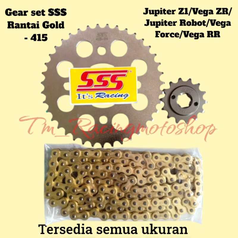 gir set sss 415 rantai gold jupiter Z1/vega ZR/jupiter Robot/Vega Force/vega RR dll