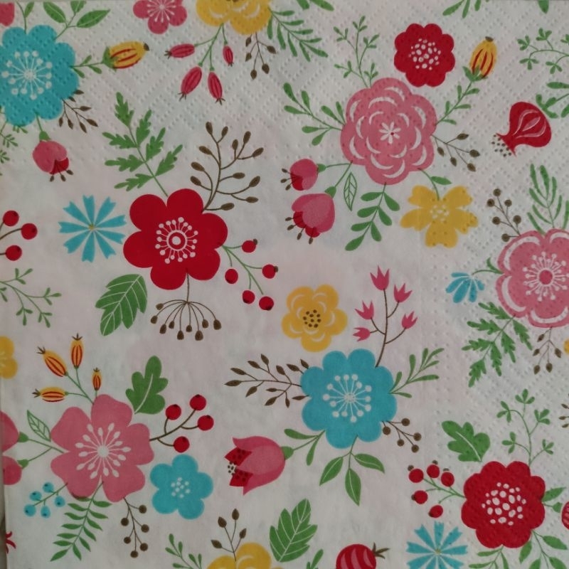 

TISSU DECOUPAGE BUNGA WARNA WARNI