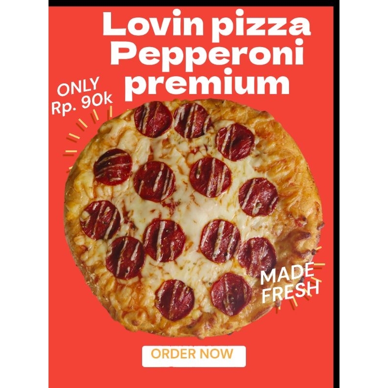 

pizza pepperoni Premium butter | lovin pizza lembut frozen