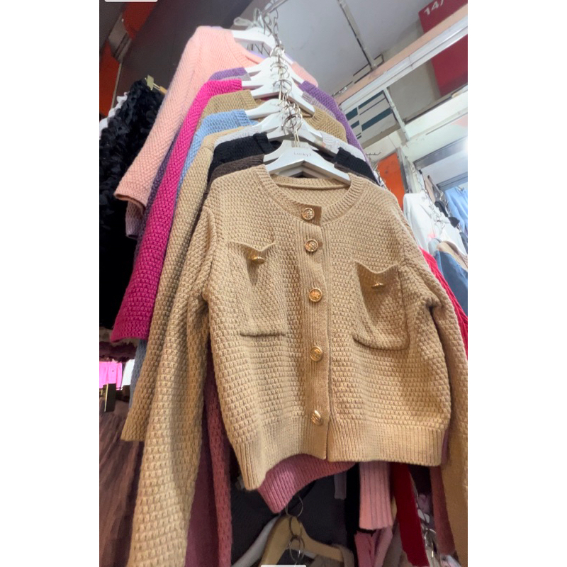 Cardigan rajut bahan premium original BKK, cardigan atasan wanita, pakaian wanita kekinian, atasan b