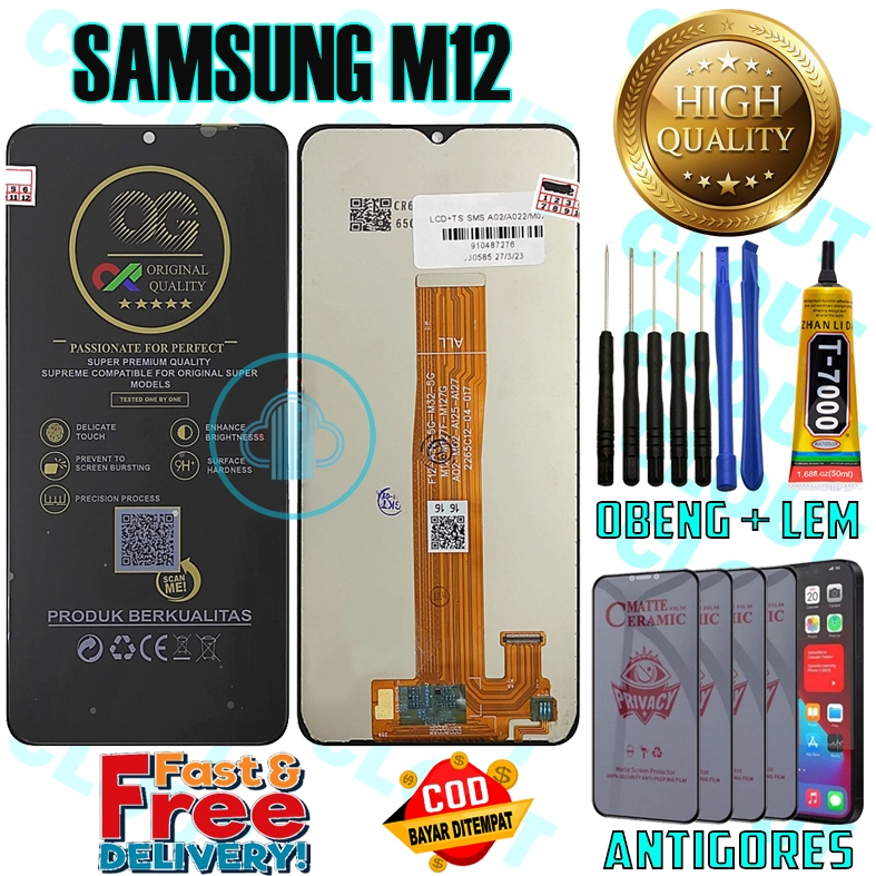 LCD TOUCHSCREEN SAMSUNG M12 LAYARSENTUH ORIGINAL ORI ALL MEREK FULLSET
