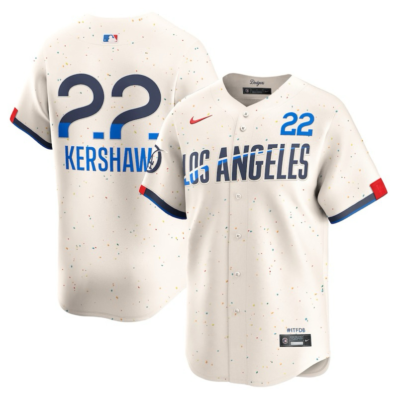 Jersey baseball Los Angeles Dodgers CLAYTON KERSHAW 22 MLB Jersey City Connect