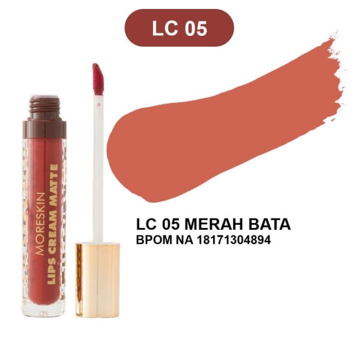 COD MORESKIN LIP CREAM 05 (MERAH BATA) - LIPSTIK NASA - LIPSTIK MATTE