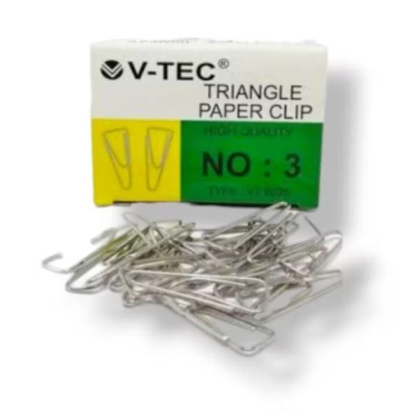 

paper clip no. 3 v-tec / trigonal clip / klip segitia penjepit kertas