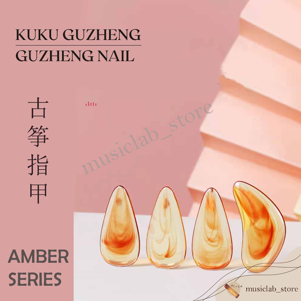 MUSIC LAB Kuku Guzheng / Kuku Kecapi - AMBER Edition (Guzheng nail)