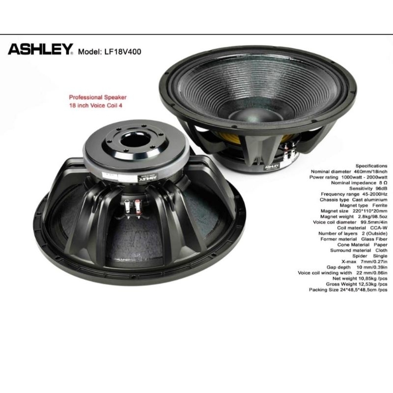 SPEAKER Komponent  ASHLEY 18V400 Original ASHLEY