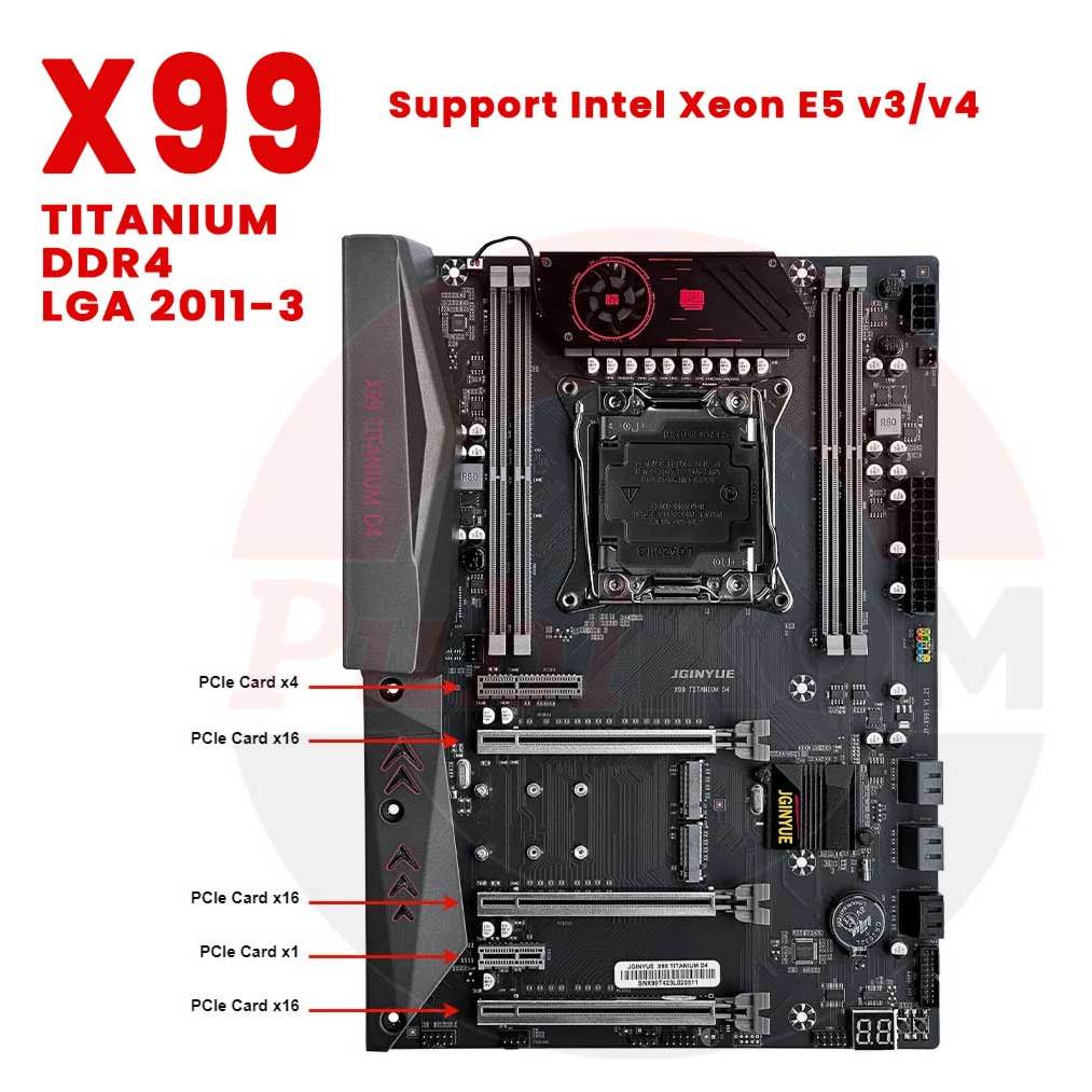 Motherboard x99 Titanium D4 LGA 2011-3 Mobo DDR4 Xeon