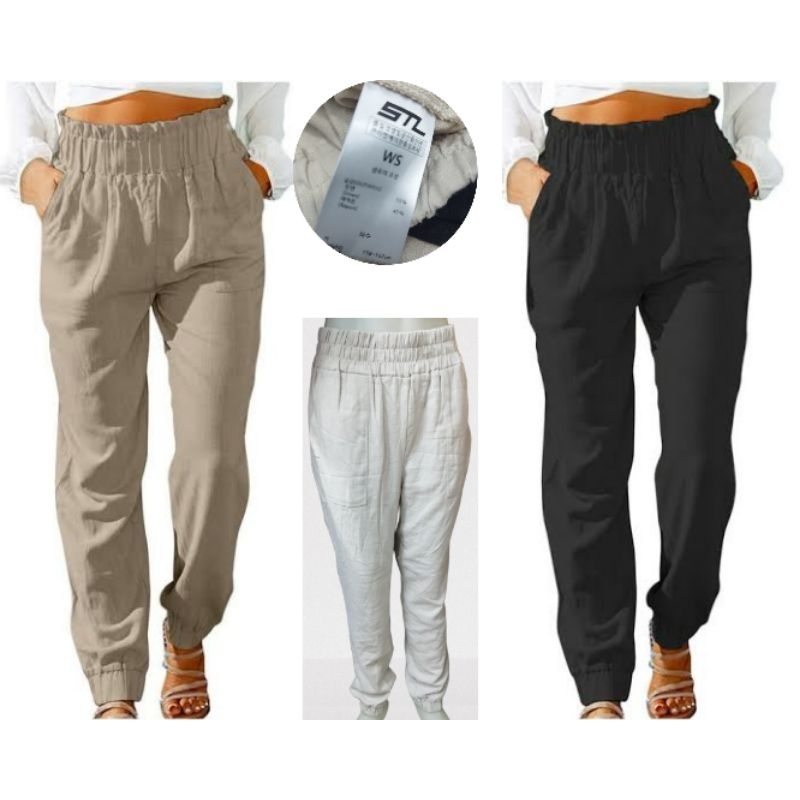 Celana Linen Jogger Wanita "STL"