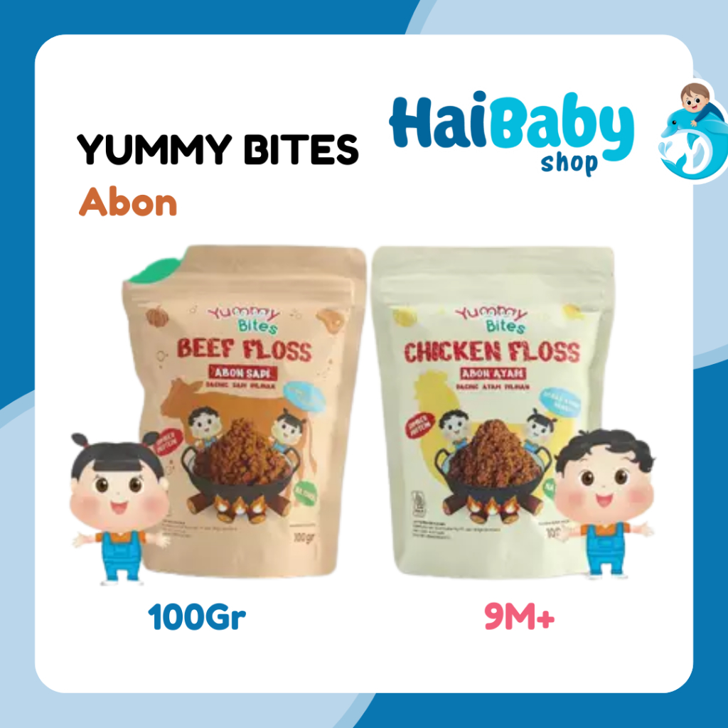 

Yummy Bites Abon Mpasi & Anak 100 GR [Abon Ayam, Abon Sapi] - BB Booster - NO MSG