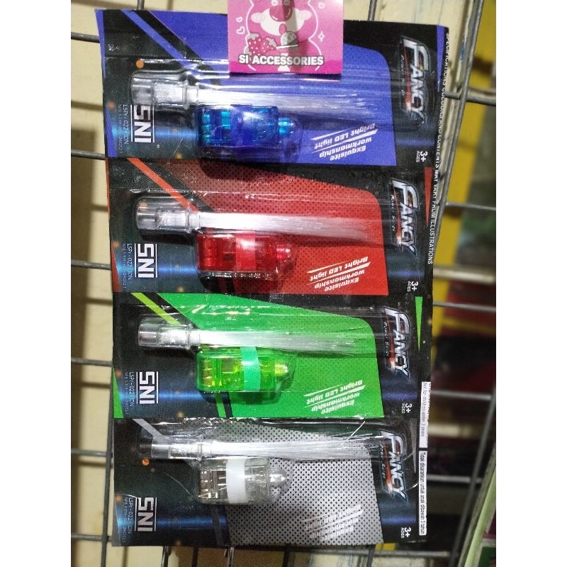 4pcs  mainan senter jari lidi  senter tangan warna  lampu senter LED  mainan senter murah