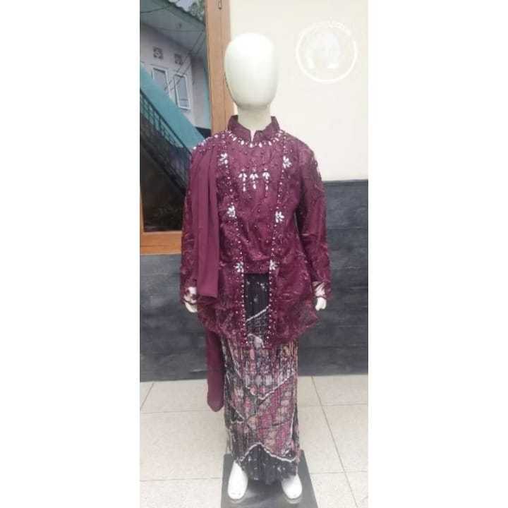 Set Kebaya Anak SD/TK / Kutubaru Hijab Anak Selendang / Kebaya Anak Modern / Kebaya Pesta Anak Perem