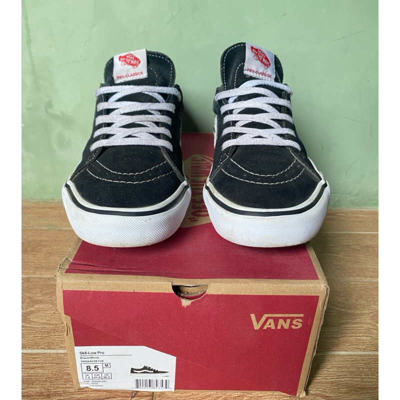 Vans Sk8 Low Pro Black White