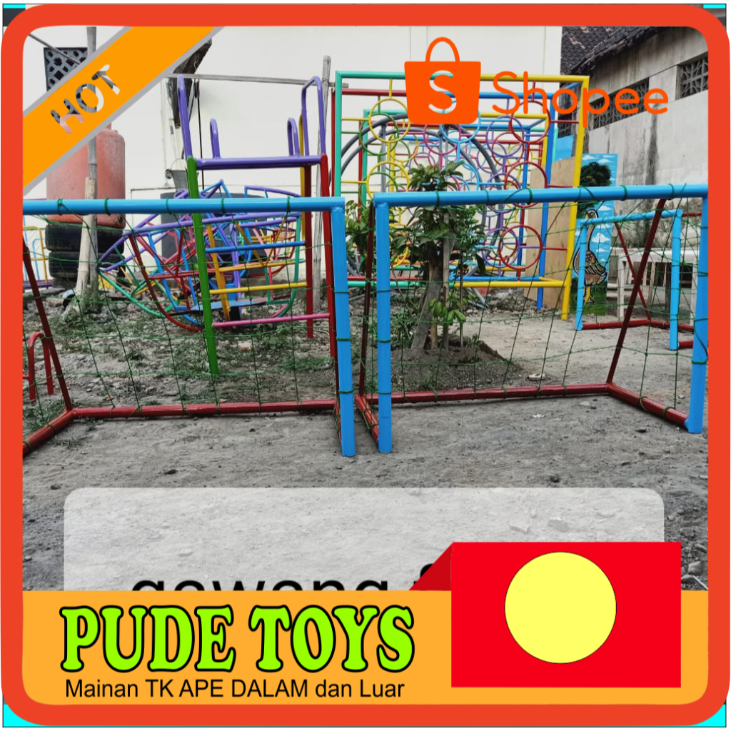 GAWANG FUTSAL PLES BOLA - Pute Toys Mainan APE Dalam Luar