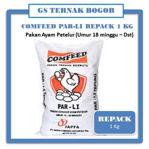 Pakan Ayam Petelur / Layer (PAR L1 COMFEED) Repack 1 kg