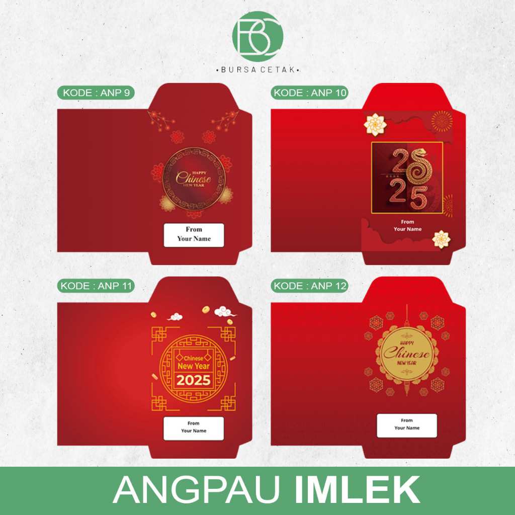 

BURSA CETAK - Print Angpao Imlek Custom Print Design Nama / Cetak Amplop Chinese New Year