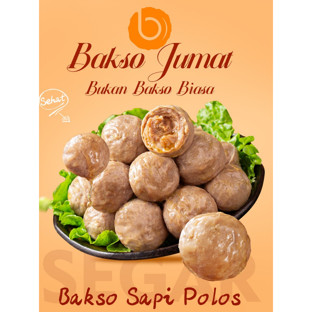 

Bakso Sapi Polos Baso Jumat Daging Sapi premium tanpa Tanpa Pengawet msg 250g meatballs