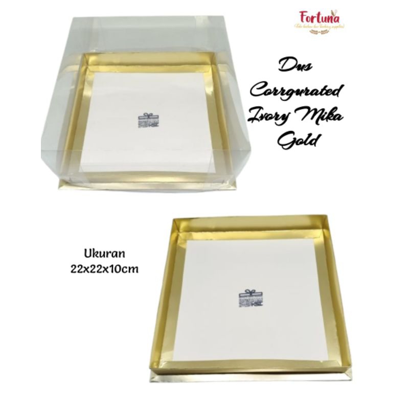 

Dus Corrugated Ivory Mika Gold uk 22x22x10 KSI (1pcs)