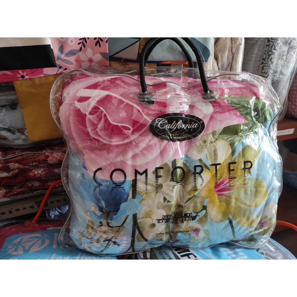 Selimut Comforter Bedcover Saja California King Size Rosea