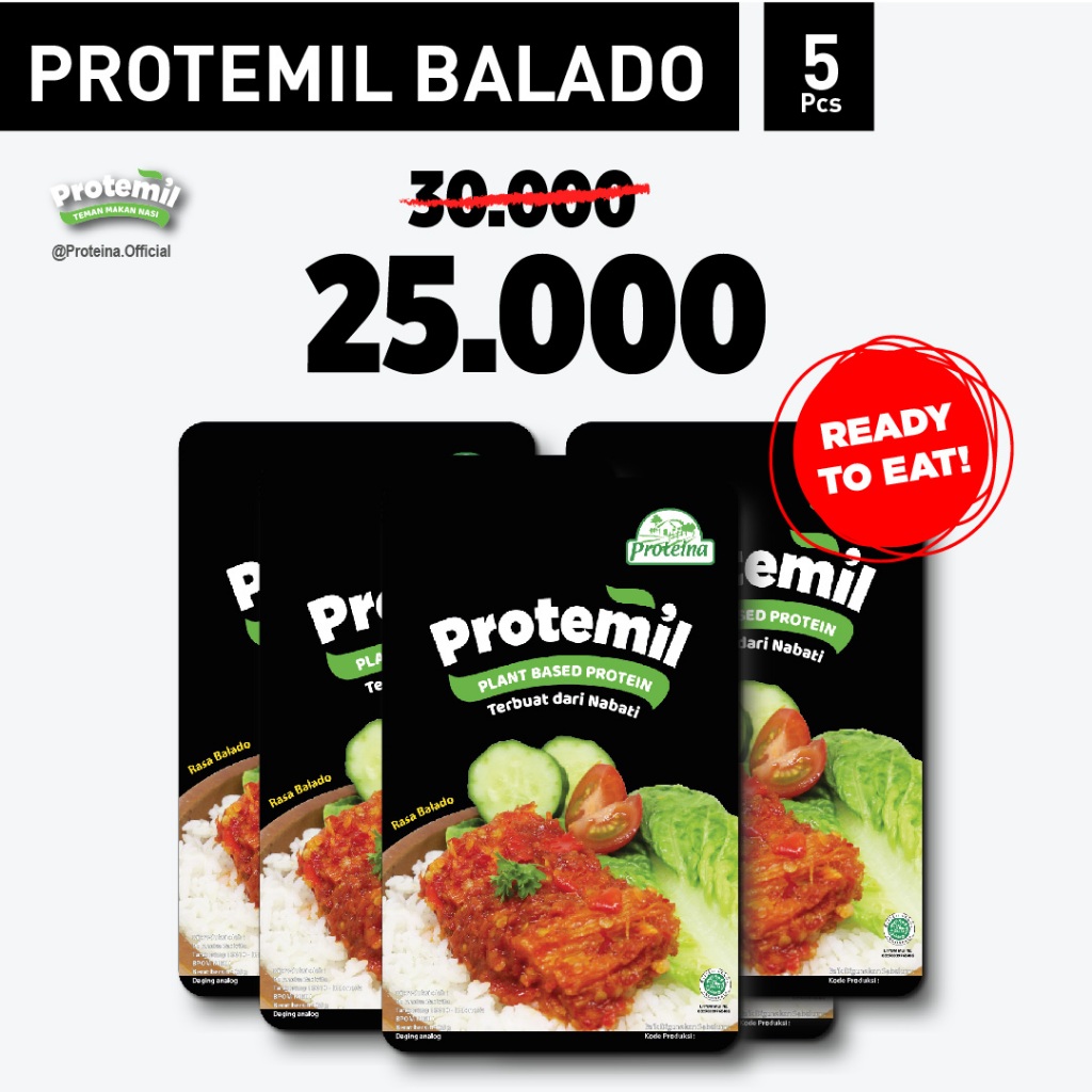 

Protemil Balado 5pcs / Makanan Instan / Siap Makan