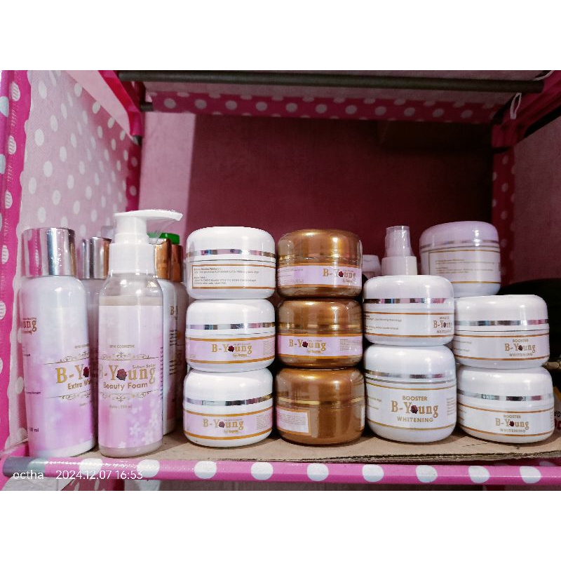 Cream B-Young 30gr  pemutih wajah super ampuh hanya cream malam