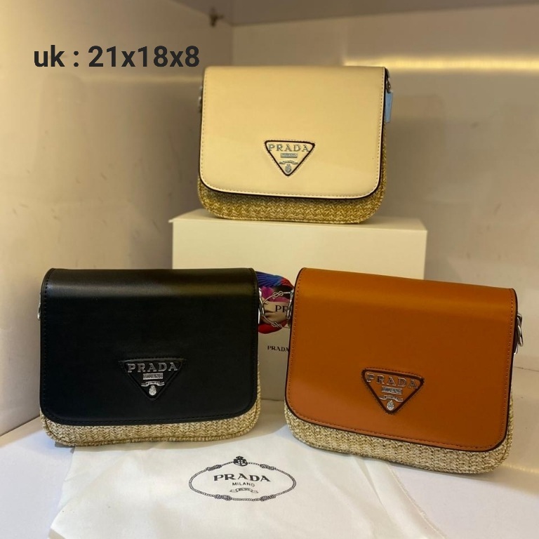 TAS SELEMPANG WANITA PD RAFFIA FREEBOX MAGNET