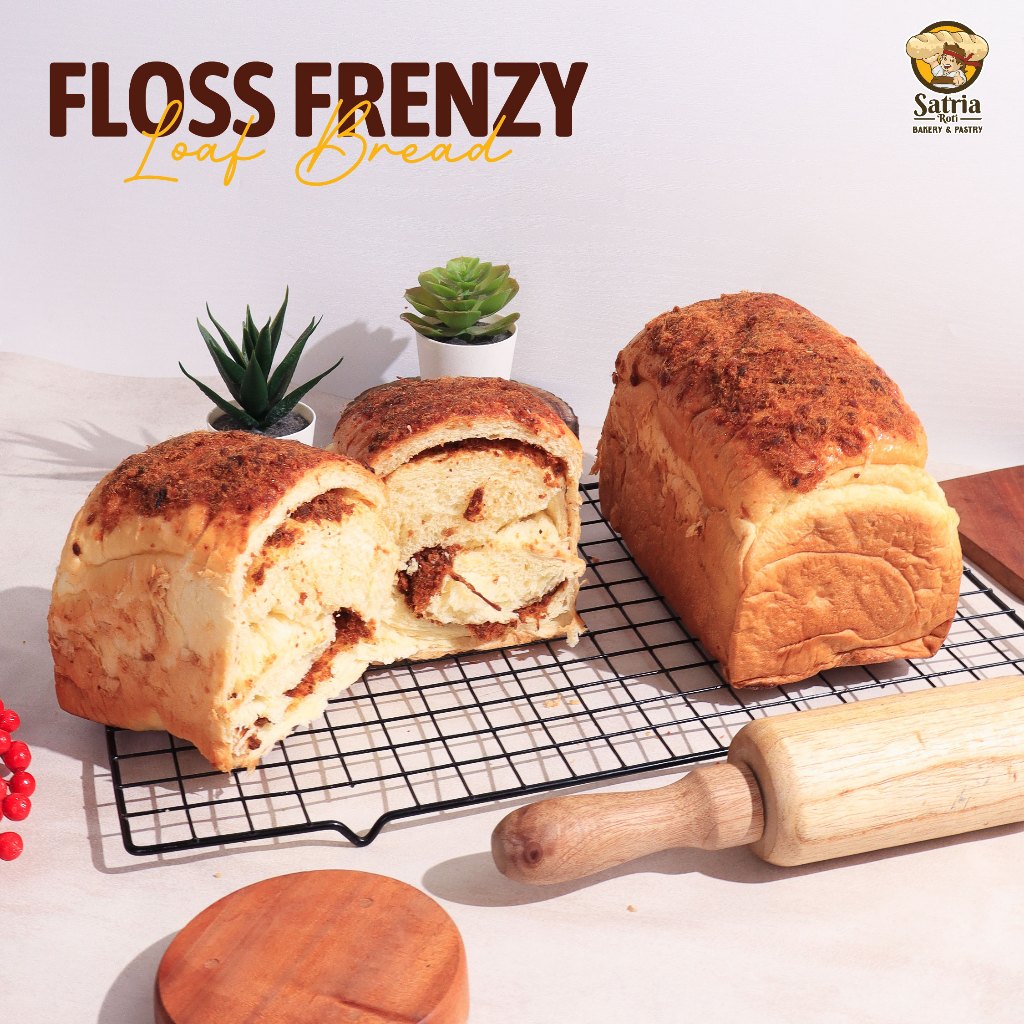 

[SATRIA ROTI] Floss Frenzy Loaf Bread Roti Jumbo / Roti Sobek / Cemilan Viral