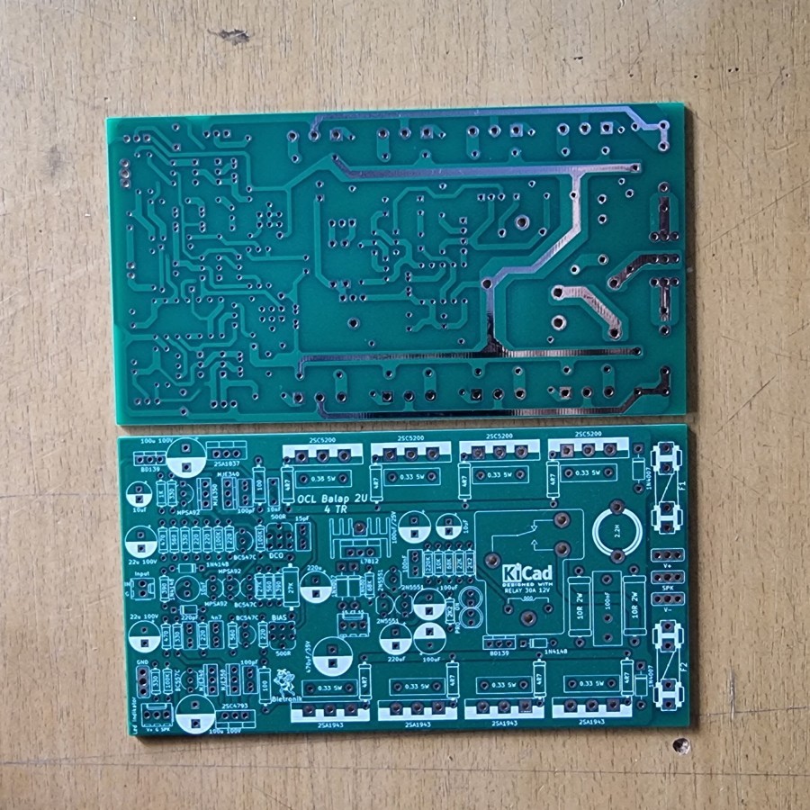 PCB OCL BALAP Amp 2U With TR Final Dauble Layer