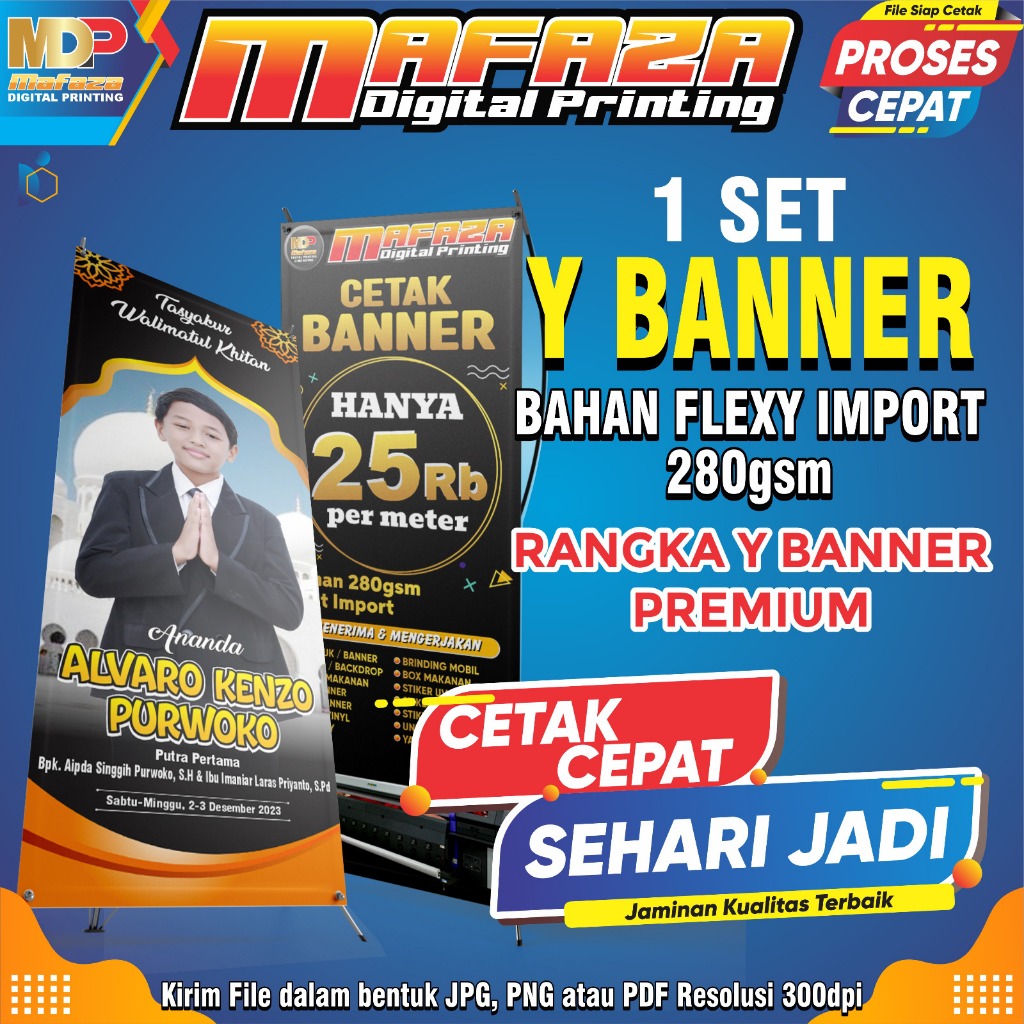 Cetak Y Banner | Cetak X banner | Standing Banner | Banner Promosi
