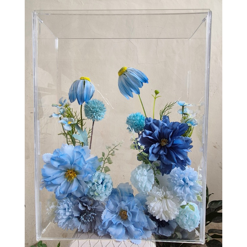 Mahar nikah akrilik bunga 3D