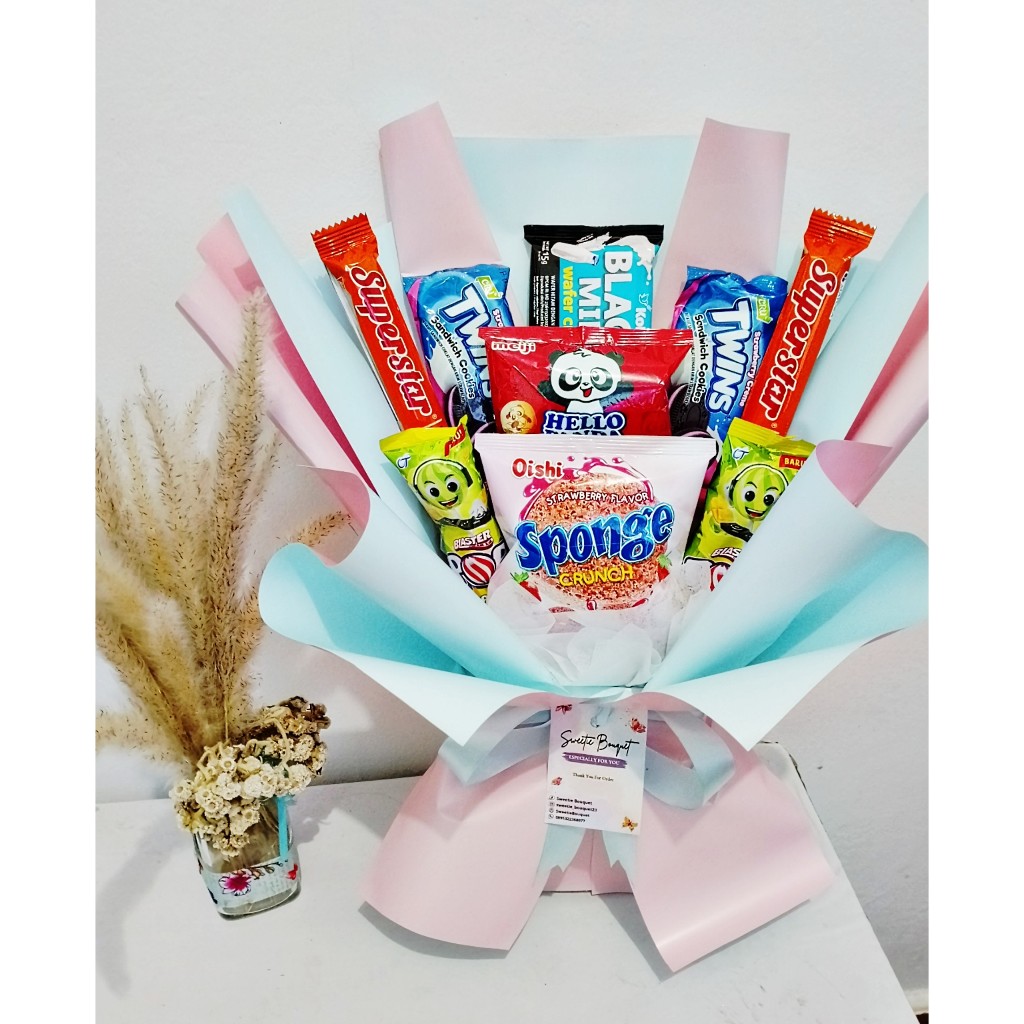 

{ 1 HARI JADI } FREE KARTU UCAPAN Buket Snack Ulang Tahun Murah Meriah Wisuda Hari Guru Unik Mewah Graduation Gift Bucket Bouquet