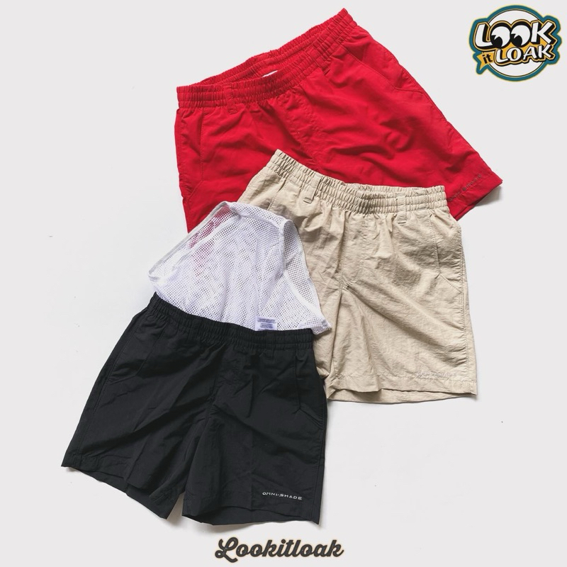 Celana pendek anak hiking travelling water resistant columbia pfg short omnishade pant