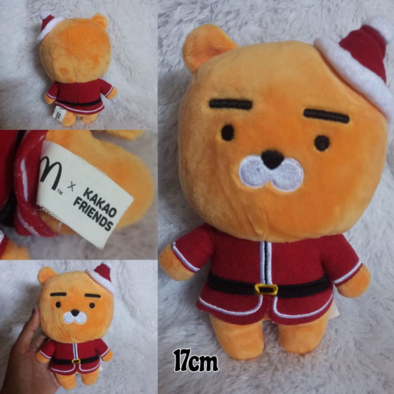 boneka kecil ryan kostum natal kakao friends mcd plush doll ori