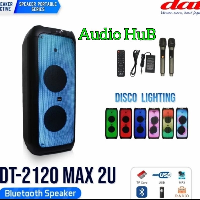 Speaker Portable DAT DT 2120 MAX 2U DT2120MAX2U  Double 10 Inch DAT  DT 2120 MAX 2U Original