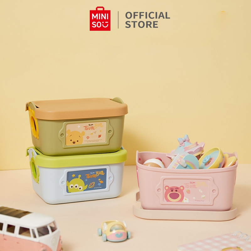 Miniso X Disney Songsong Series Cartoon Kotak Penyimpanan Pegangan Kartun Handle Multifuctional Stor