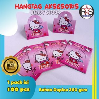 

Hangtag / Label Aksesoris Murah Ekonomis isi 100pcs bahan duplek 350 gsm(tebal)