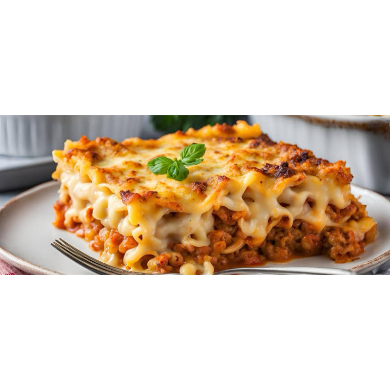 

Macaroni Bolognese With Cheese Sauce
