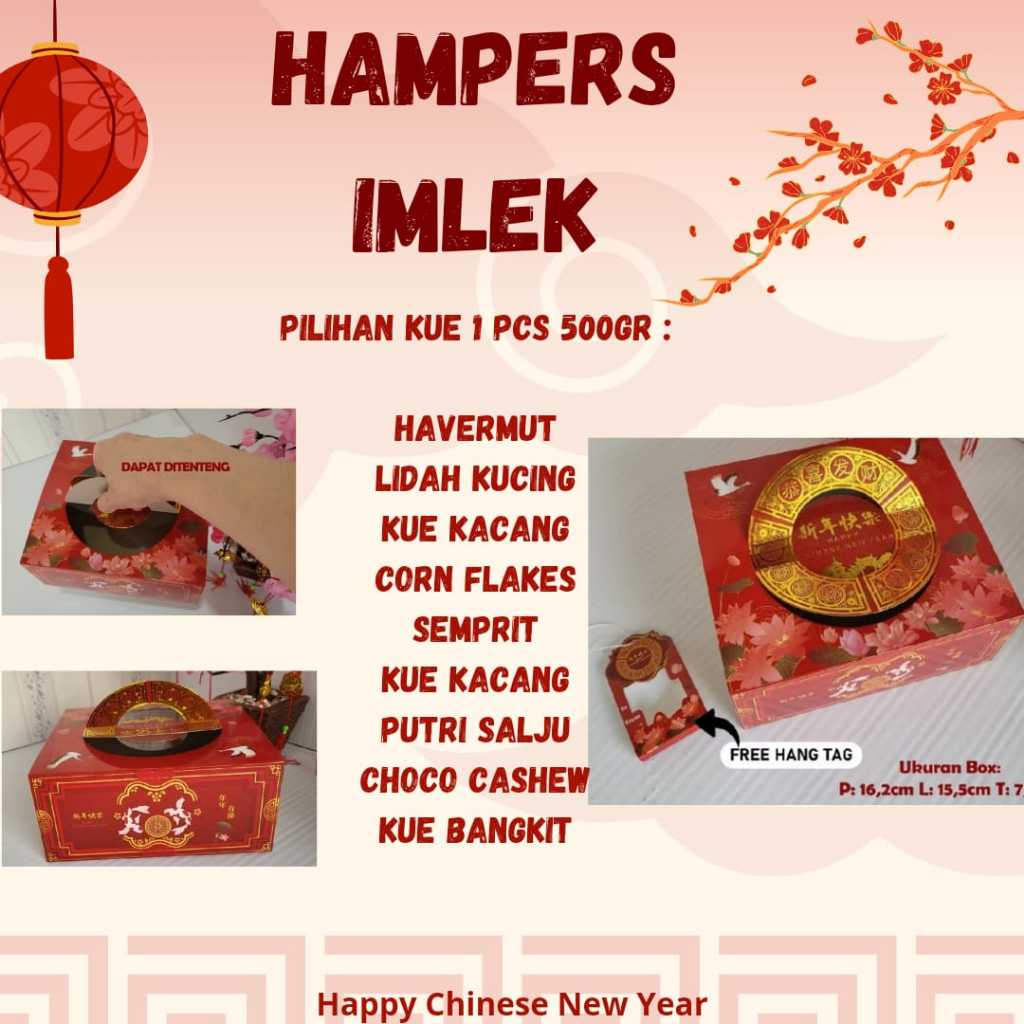 

Hampers Imlek tahun baru Lunar isi kue kering