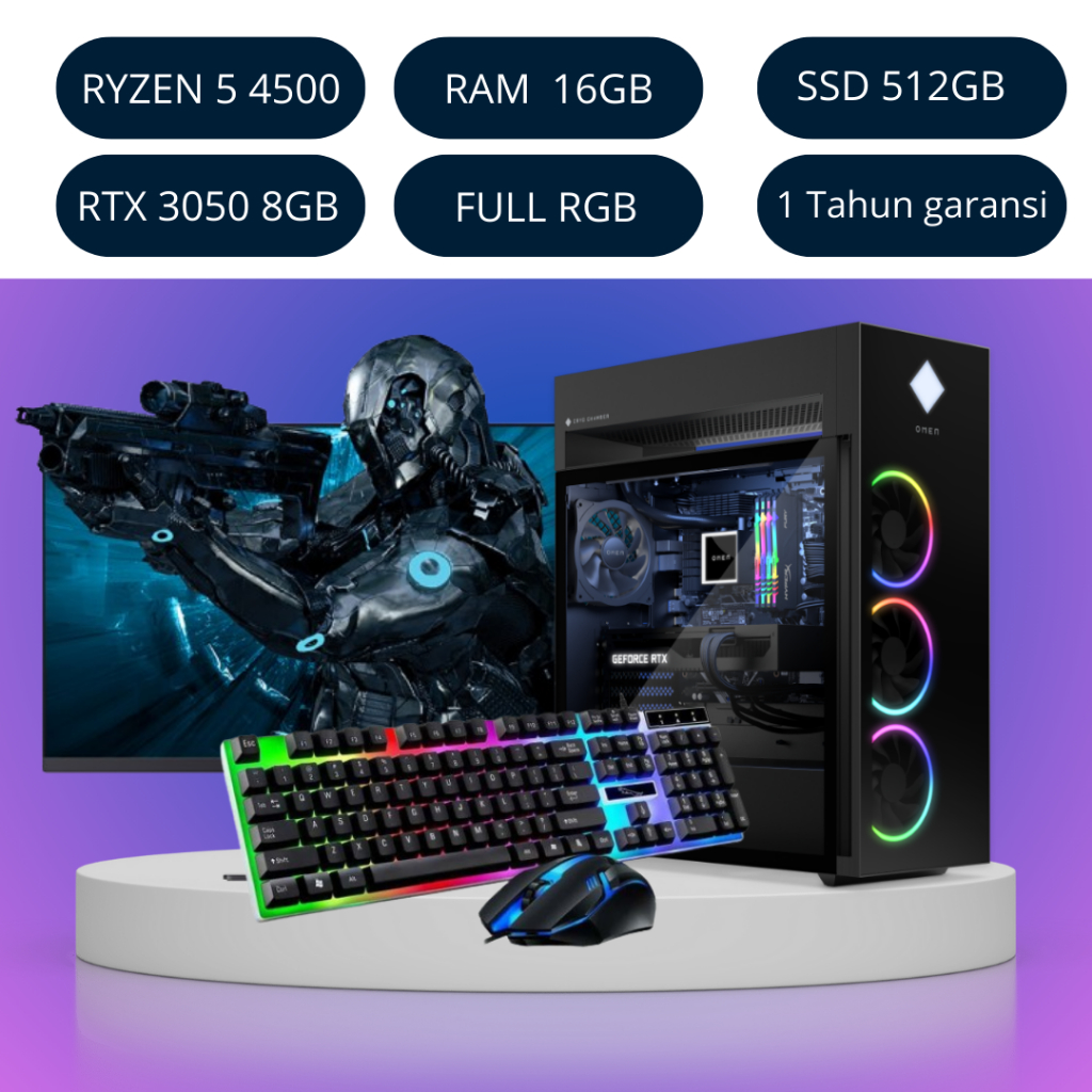 PC Gaming Fullset Intel Core I7 2600 Ram 16 Gb Vs VGA 4GB DDr5 Hemat Bergaransi