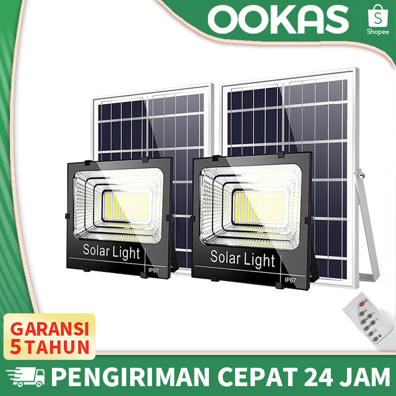 OOKAS LAMPU SOROT SOLAR CELL LED lampu solar taman TENAGA SURYA MATAHARIOutdoor LAMPU - Skz Blues